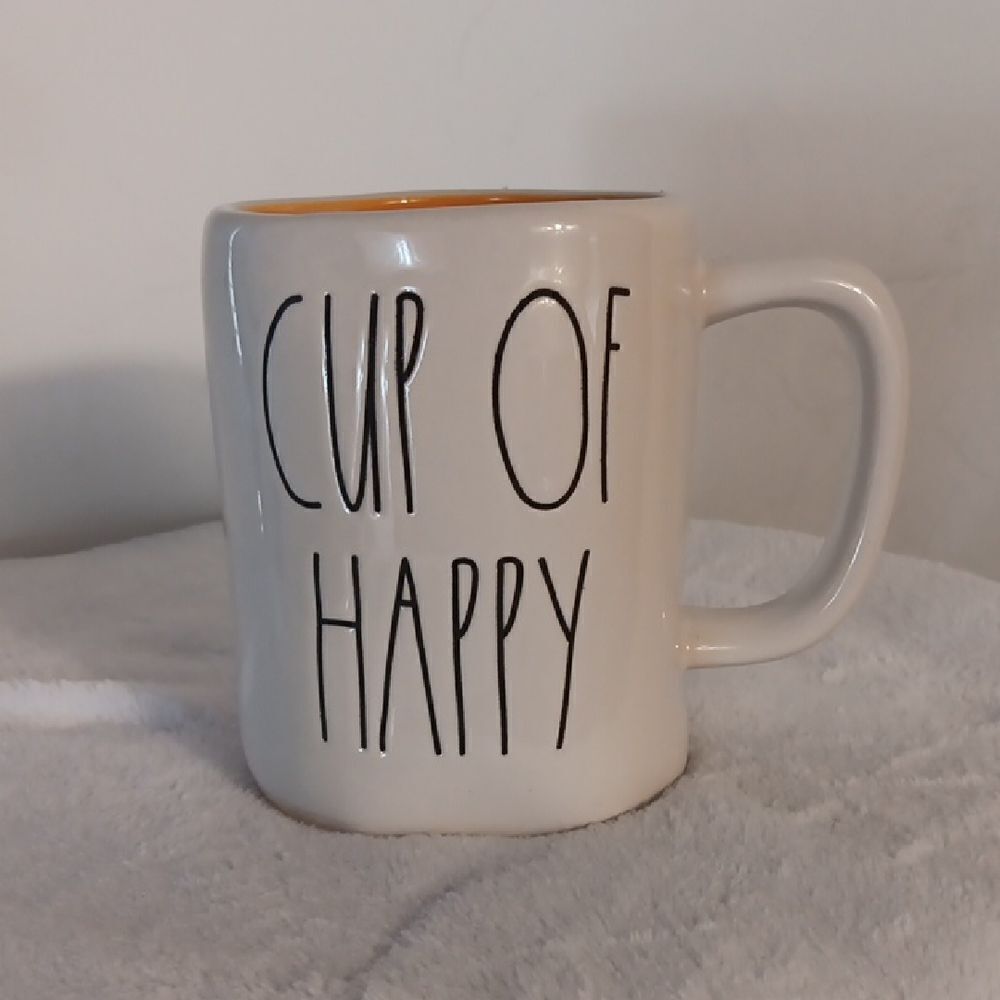 Rae Dunn White 'Cup of Happy' Mug
